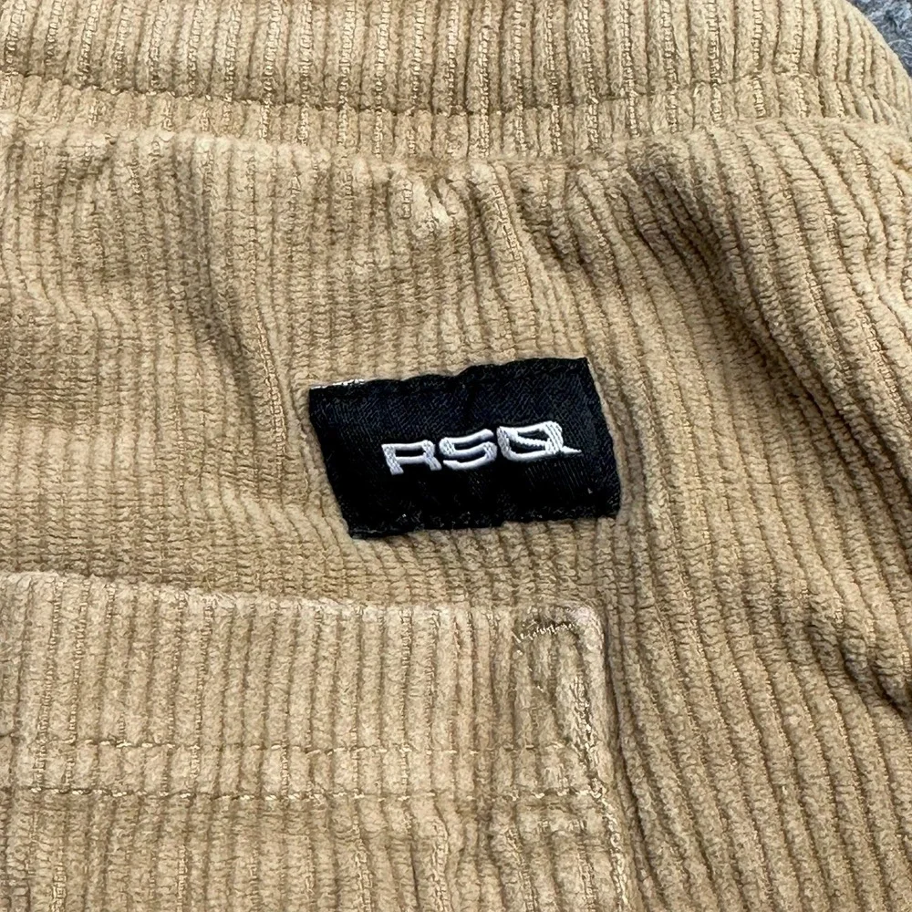 RSQ Corduroy Pull On Shorts Small Tan Drawstring Elastic Waist
